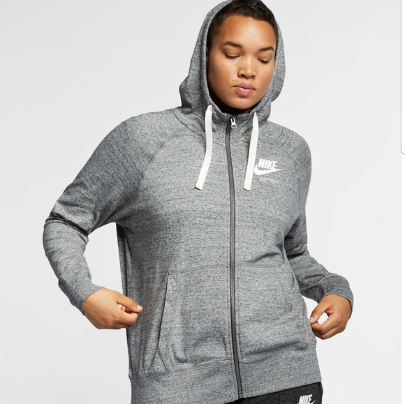 Nike Tops - Nike Sportswear Gym Vintage Full Zip Hoodie